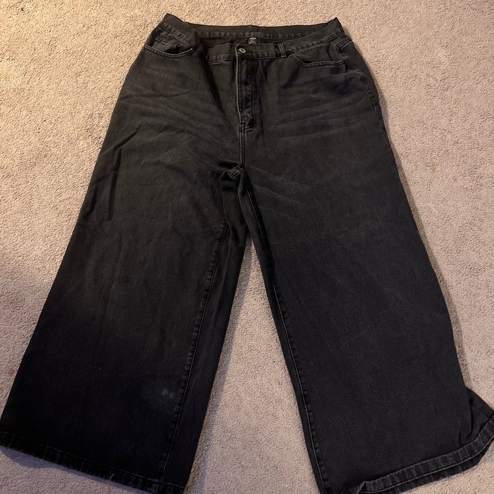 black, jeans, shein. flare